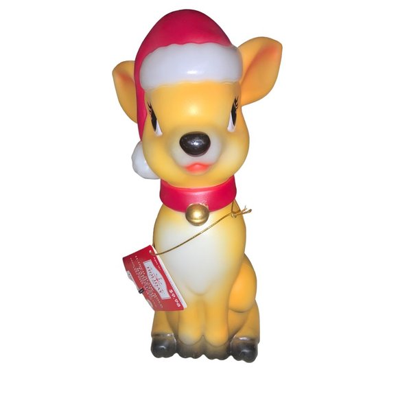 Holiday Time Reindeer Blow Mold Table Top Eleven Inch - Picture 2 of 15